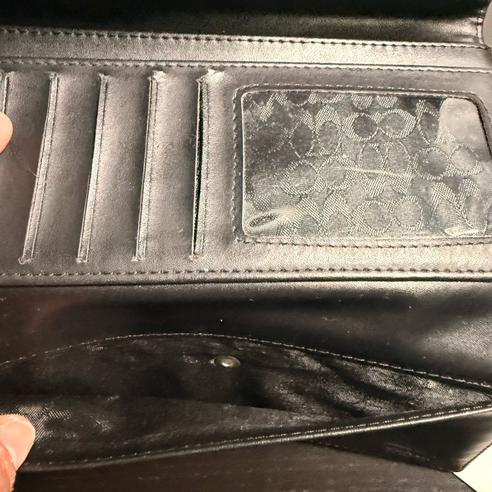 Coach Black Canvas Wallet - Picture 4 of 6